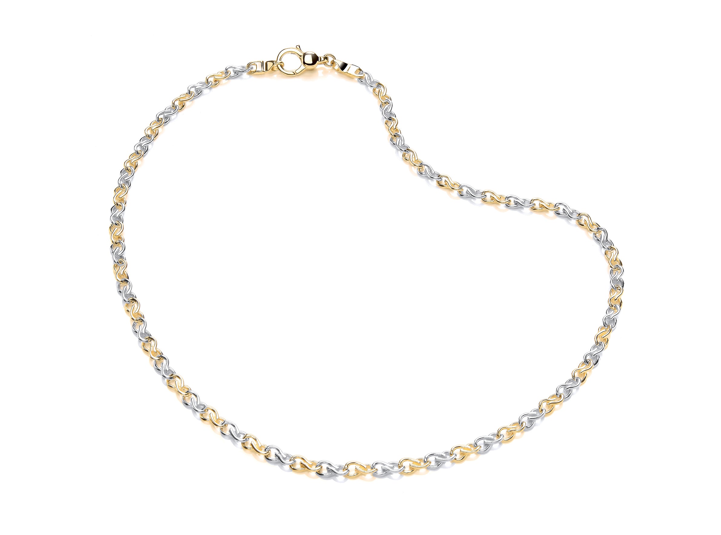 Two Colour Alternating Figure of "8" Necklet