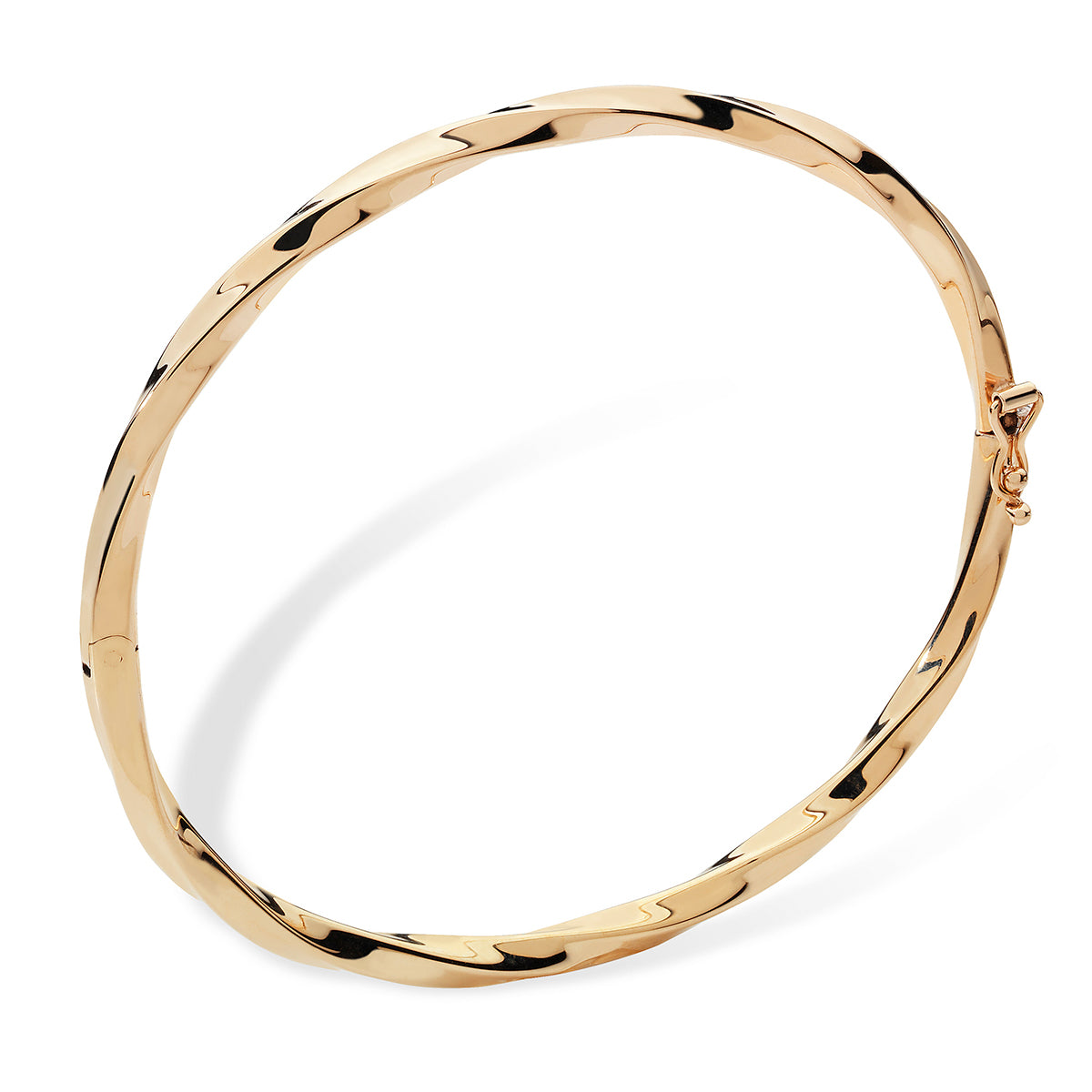 9ct Yellow Gold Oval Twist Bangle