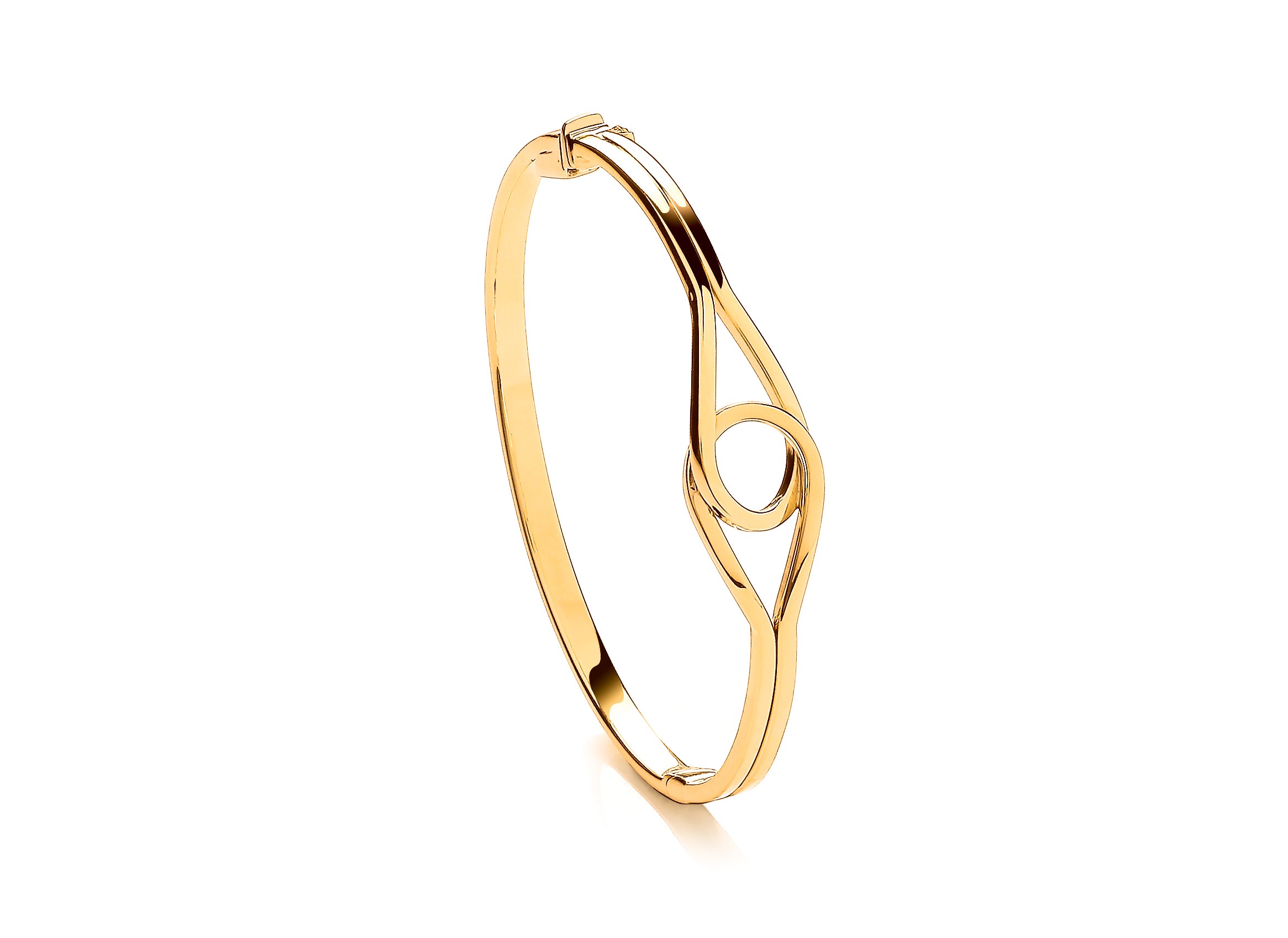 9ct Yellow Gold Linked Noose Loop Bangle