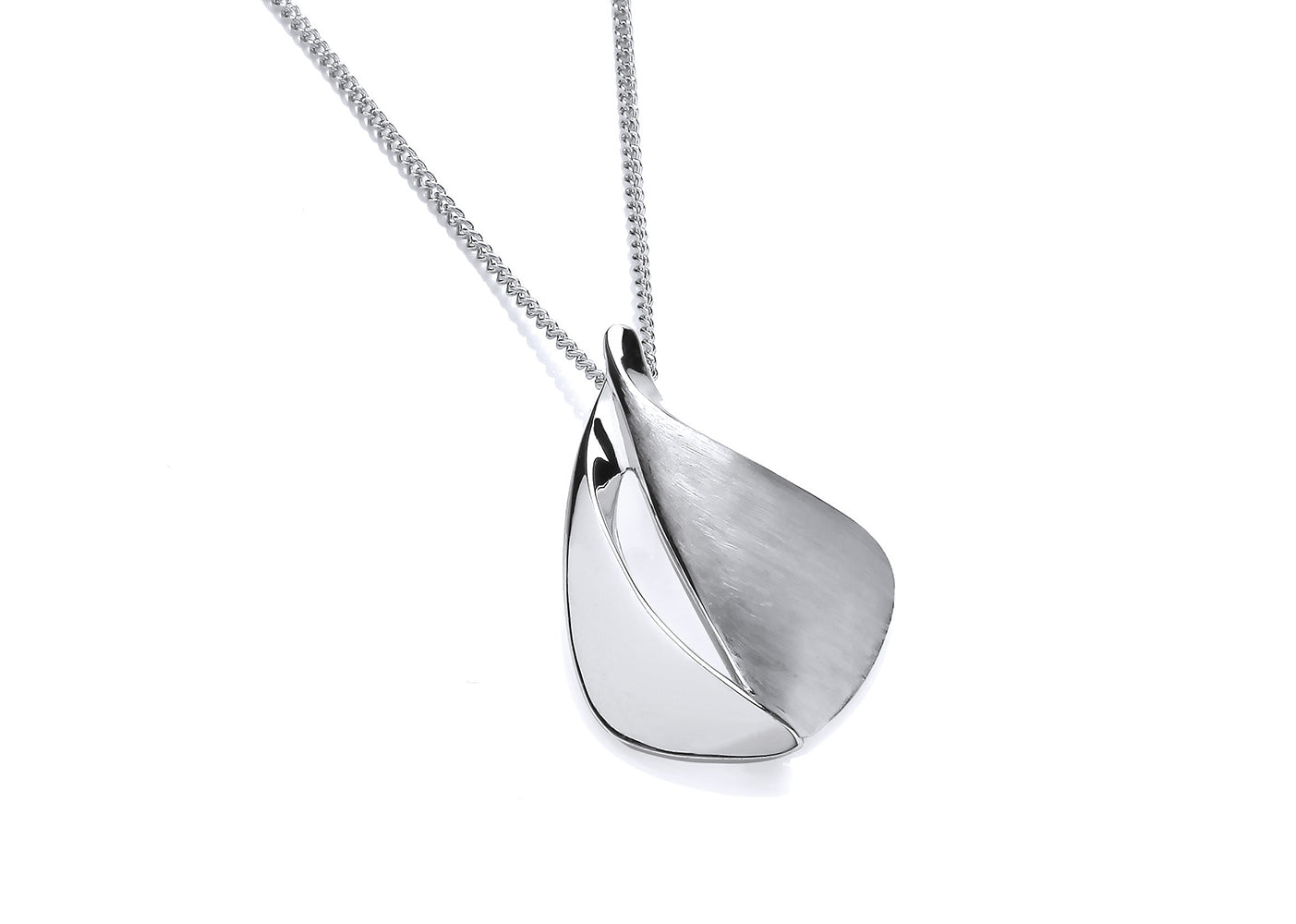 White Gold Split Blade Pendant on Chain