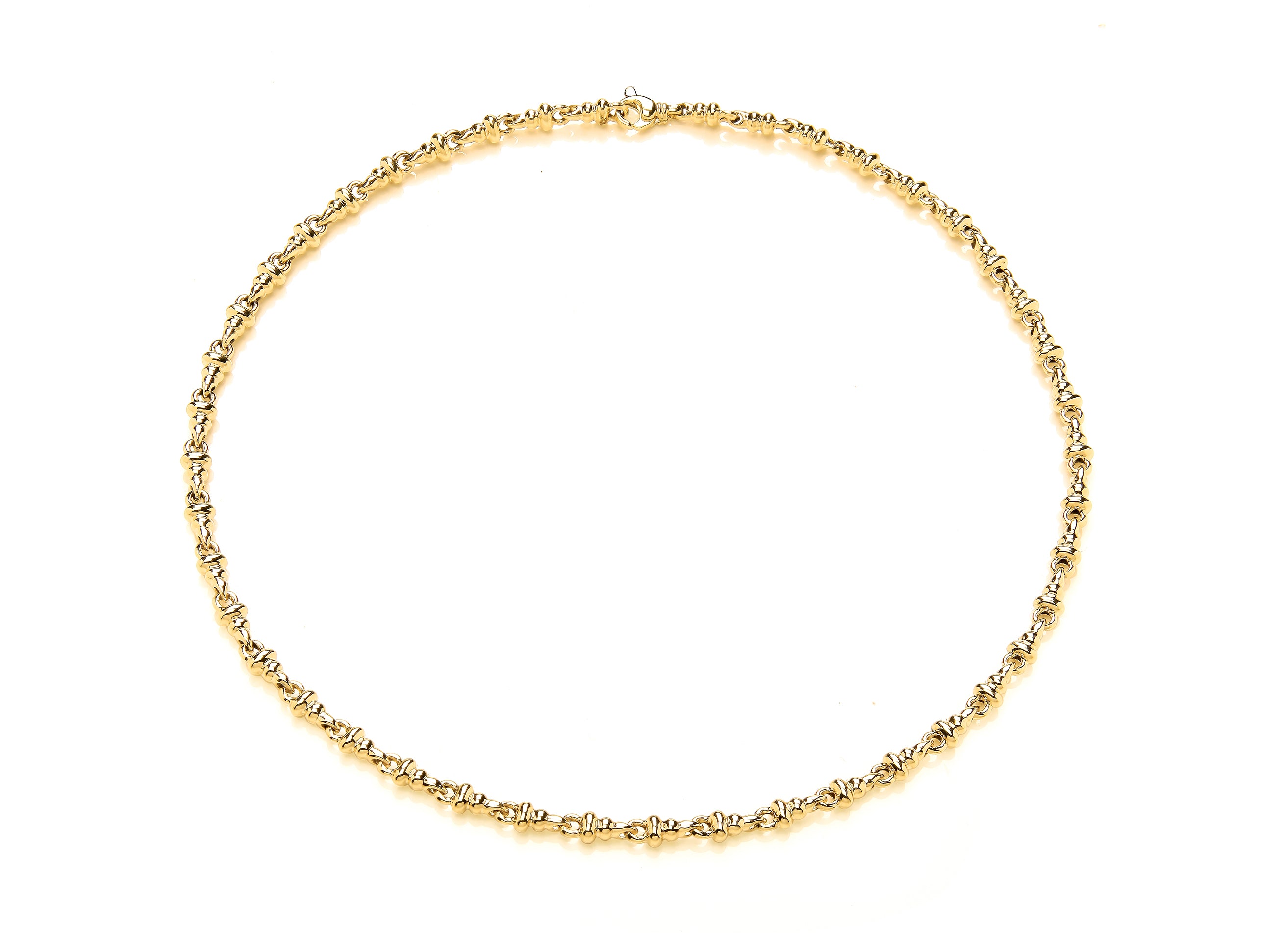 Yellow Gold Spinning Top Link Necklet