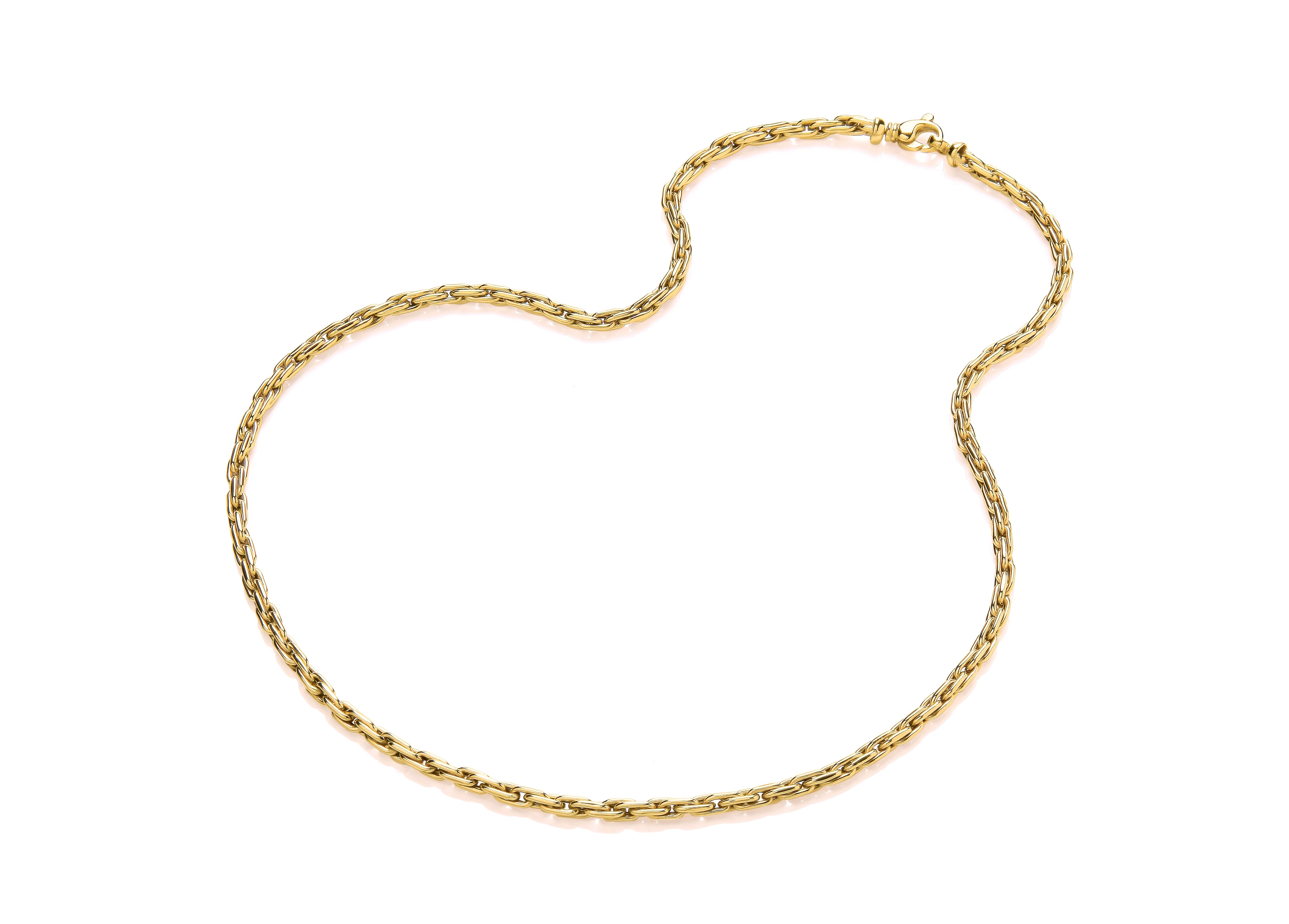 Yellow Gold Small Oval Link Necklet