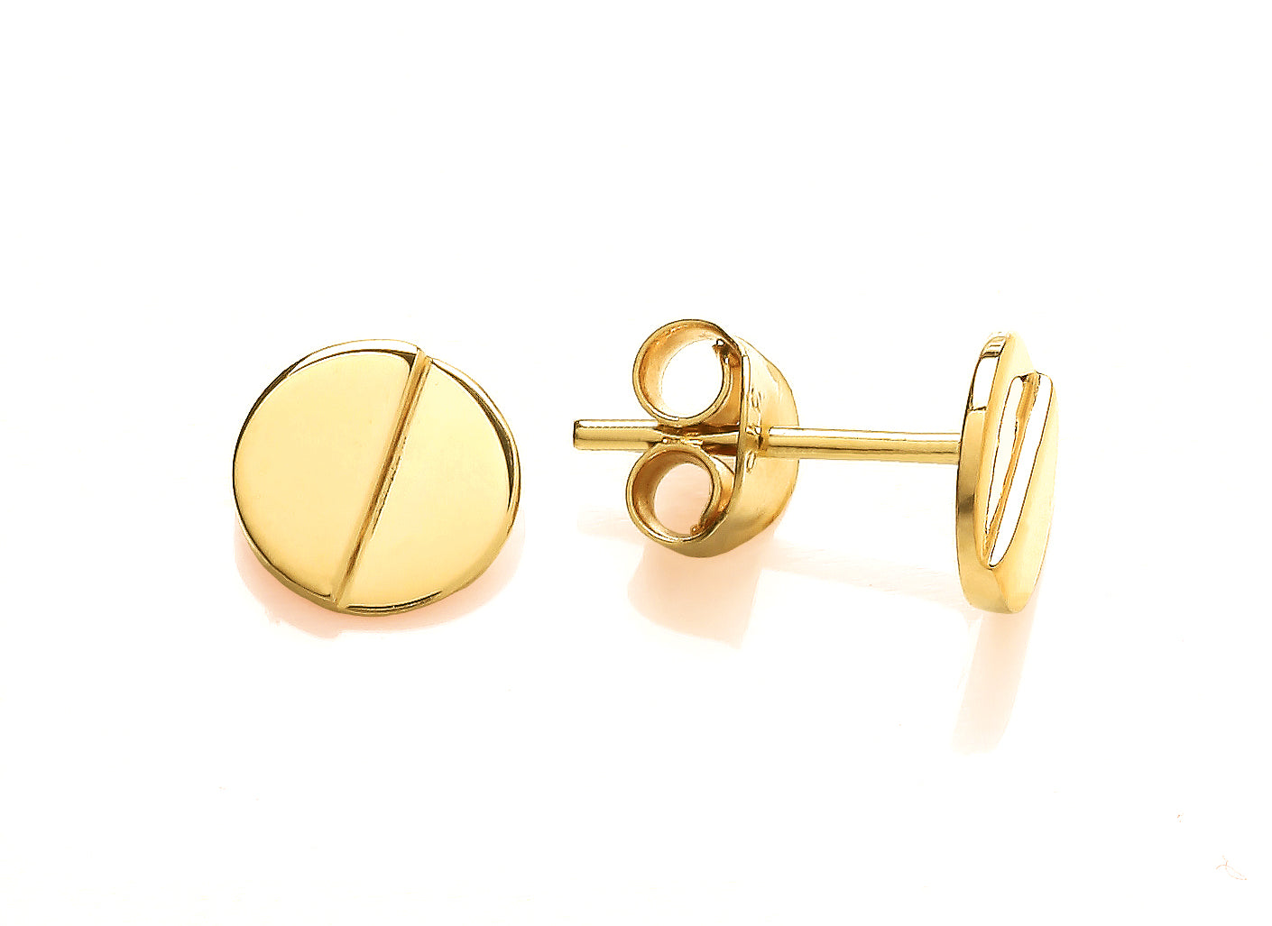 Yellow Gold Screw Head Stud Earrings