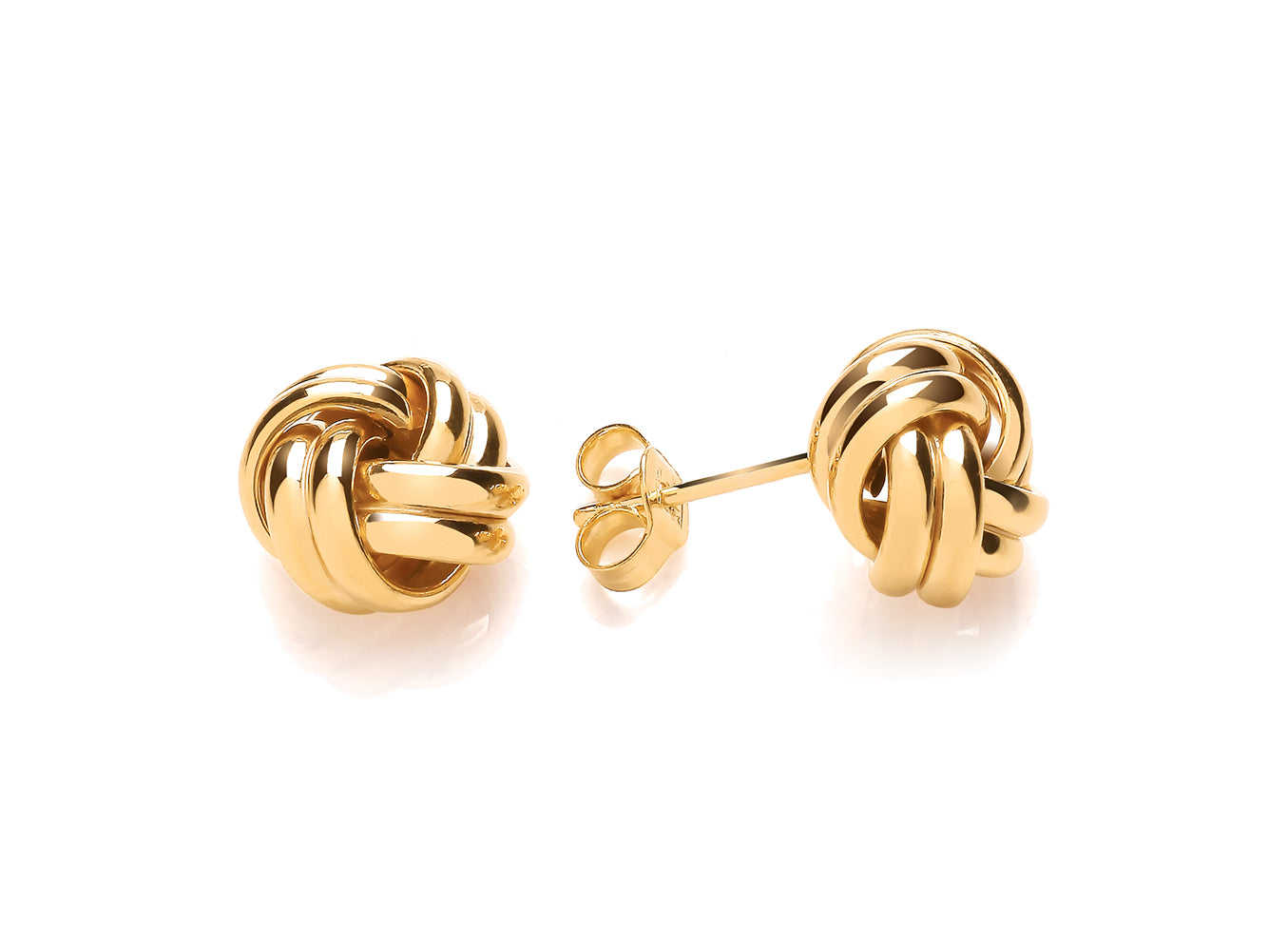 Yellow Gold Strand Knot Earrings