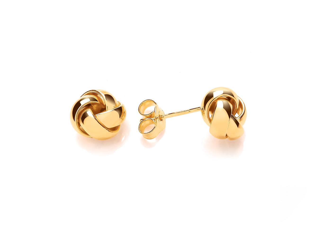 Yellow Gold 4-Strand Knot Earrings