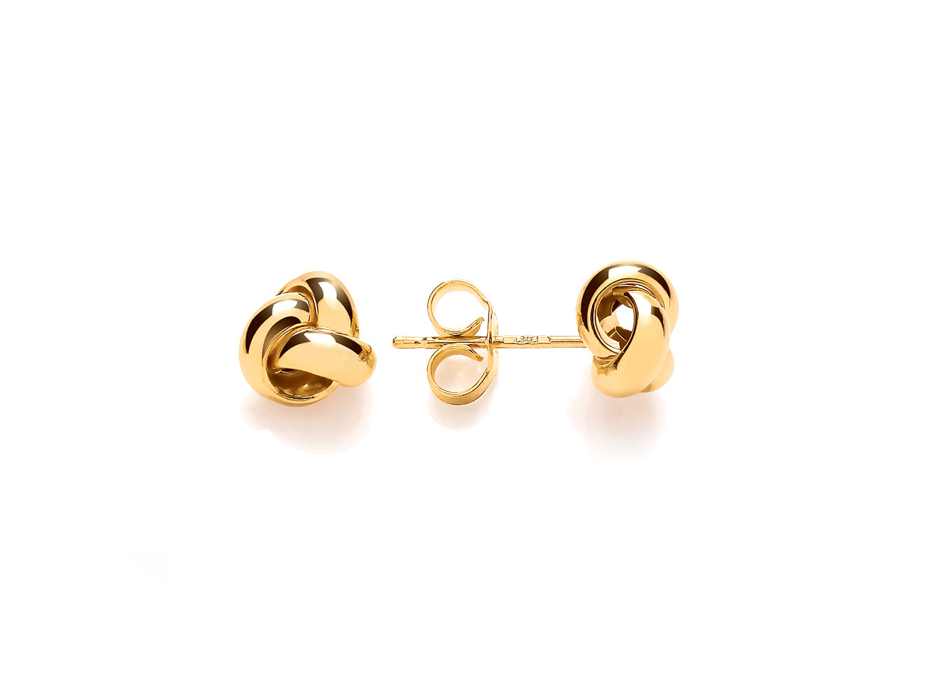 Yellow Gold Small 'Woolmark' Earrings