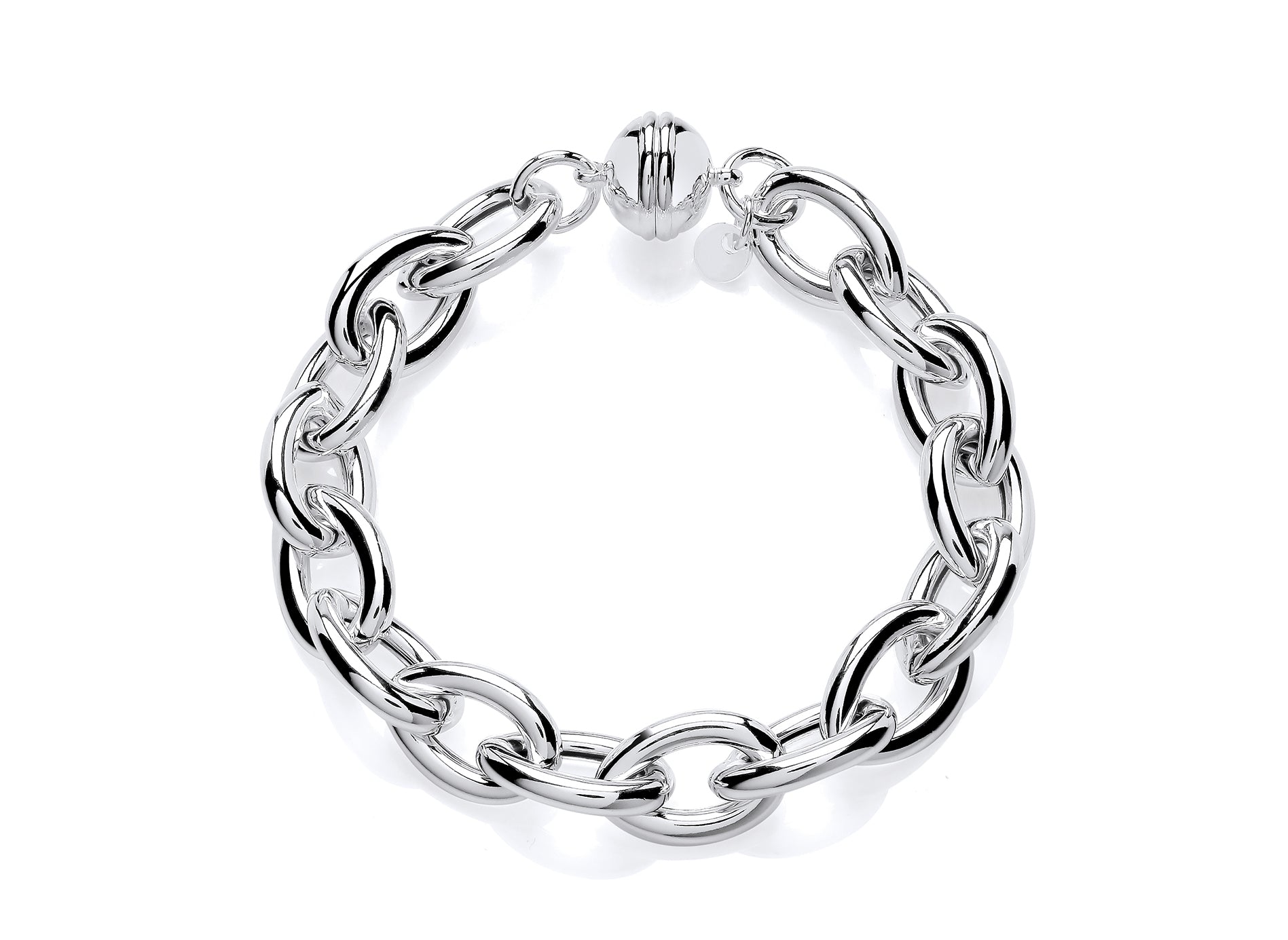 Silver Teardrop Magnetic Clasp Bracelet