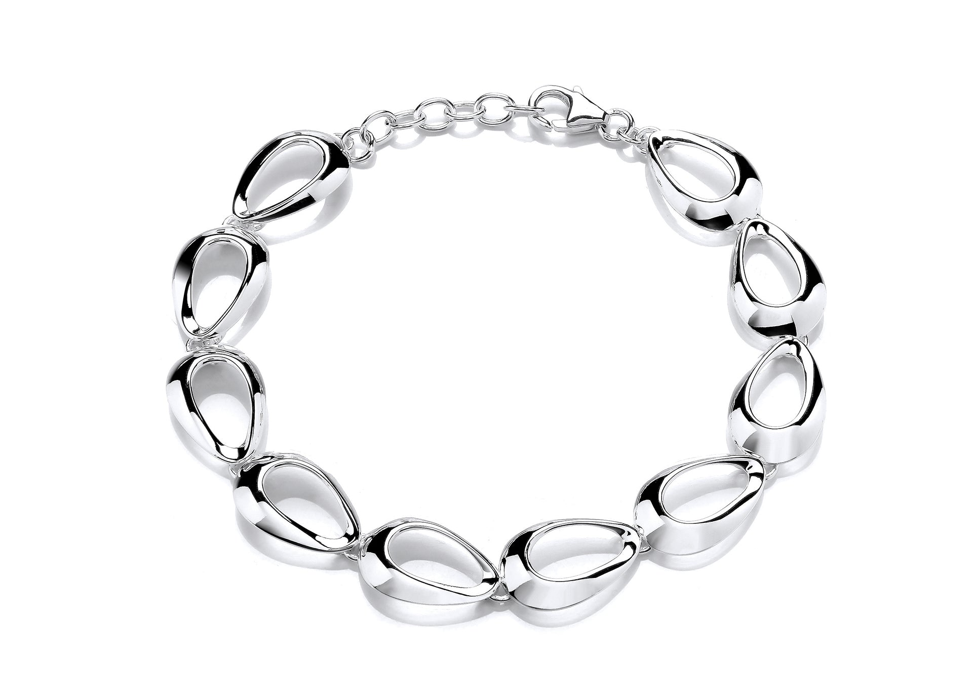 Silver Oval Link Bracelet