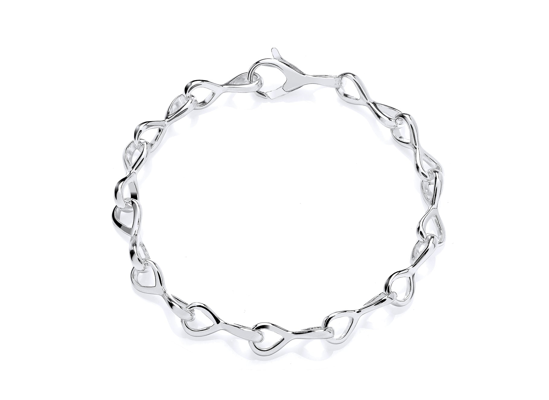 Silver Figure of Eight Link Bracelet