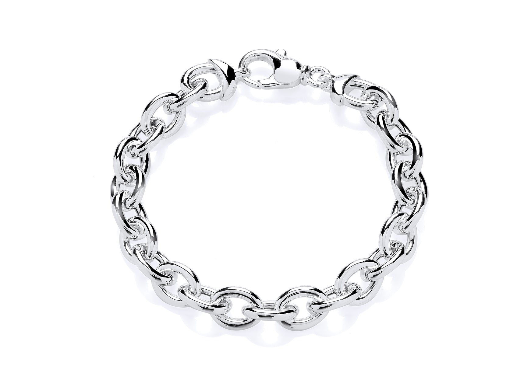 Silver Cable Link Bracelet