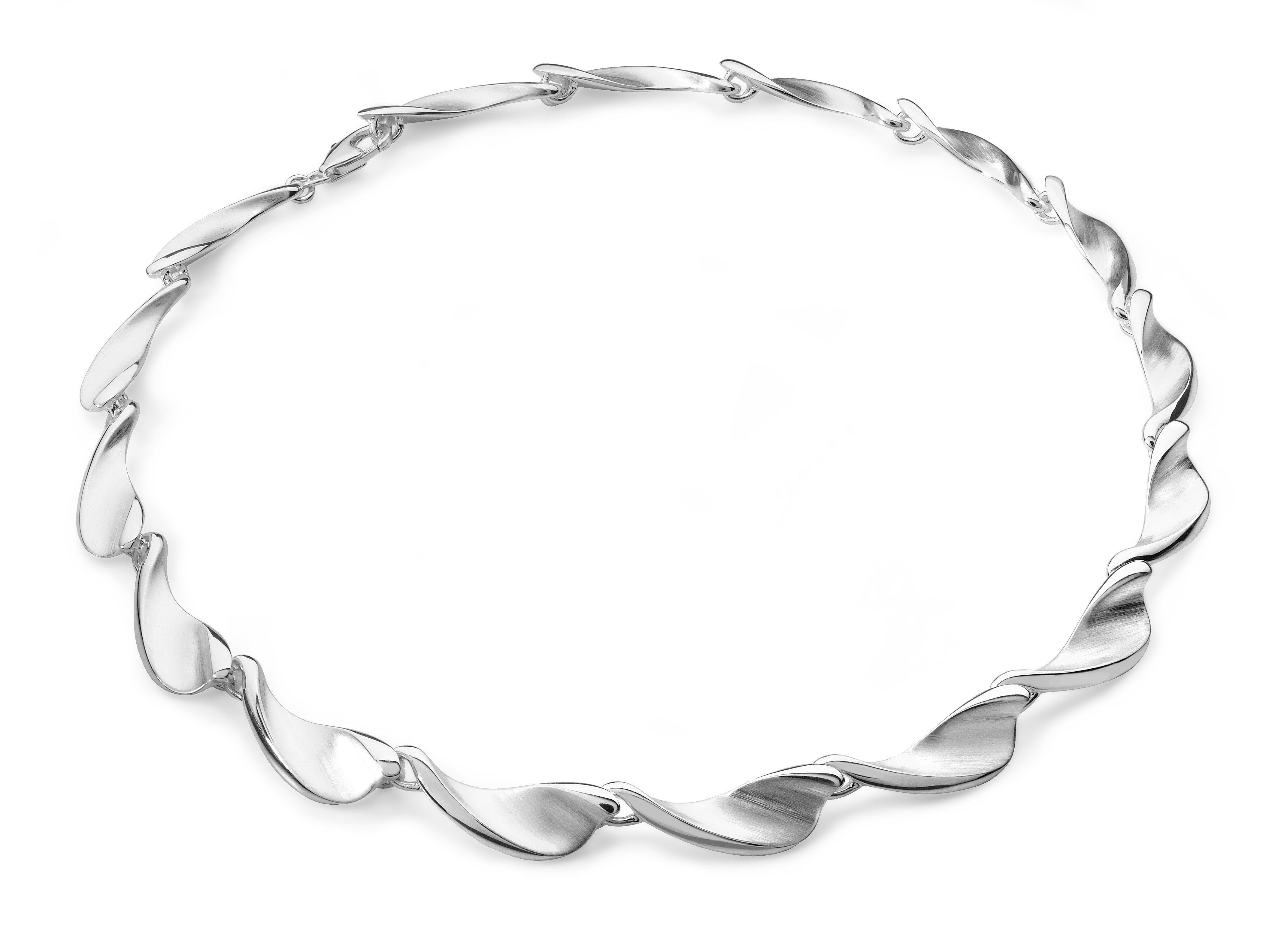 Silver Blade Link Necklet