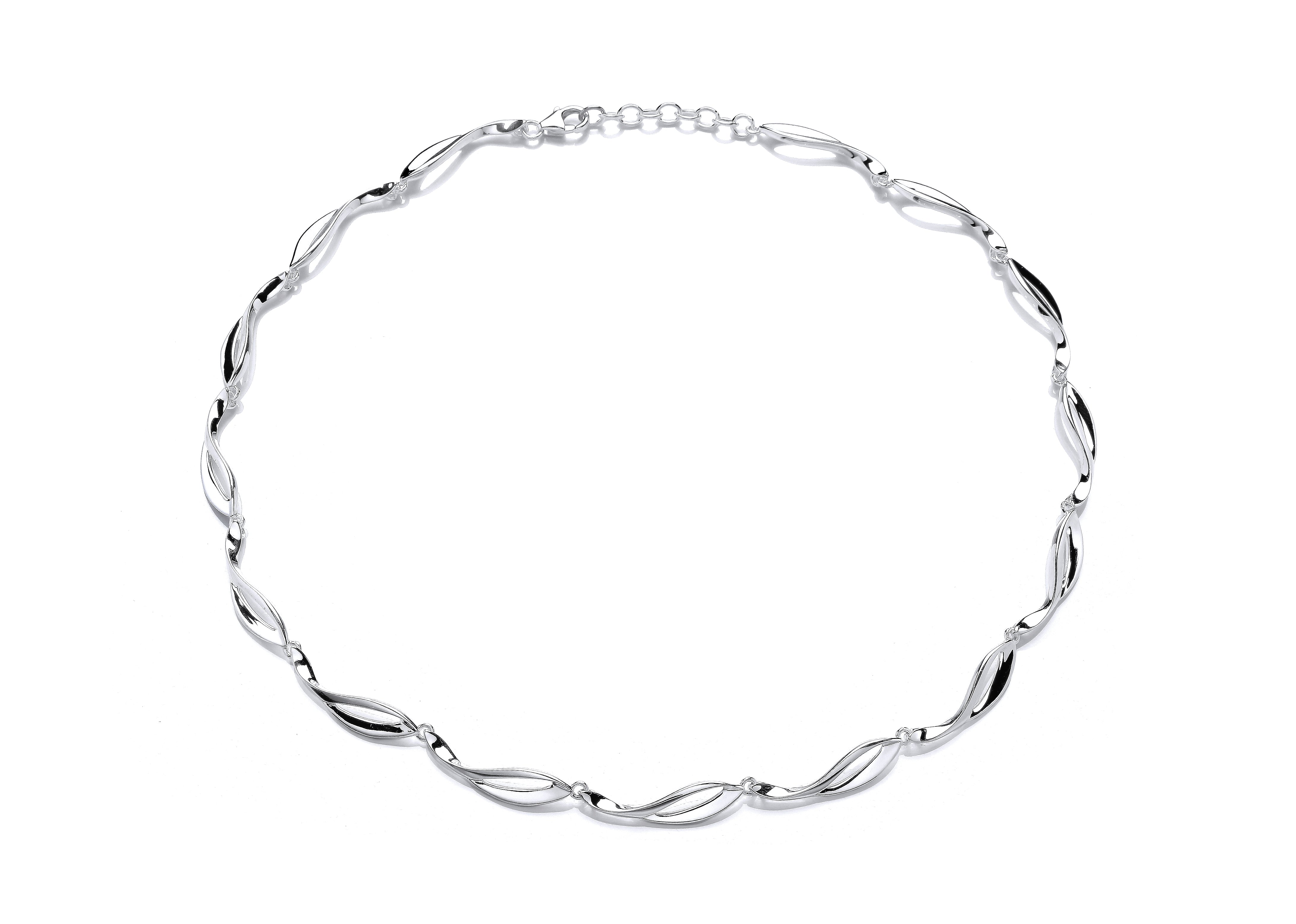 Silver Fancy Tulip Necklet